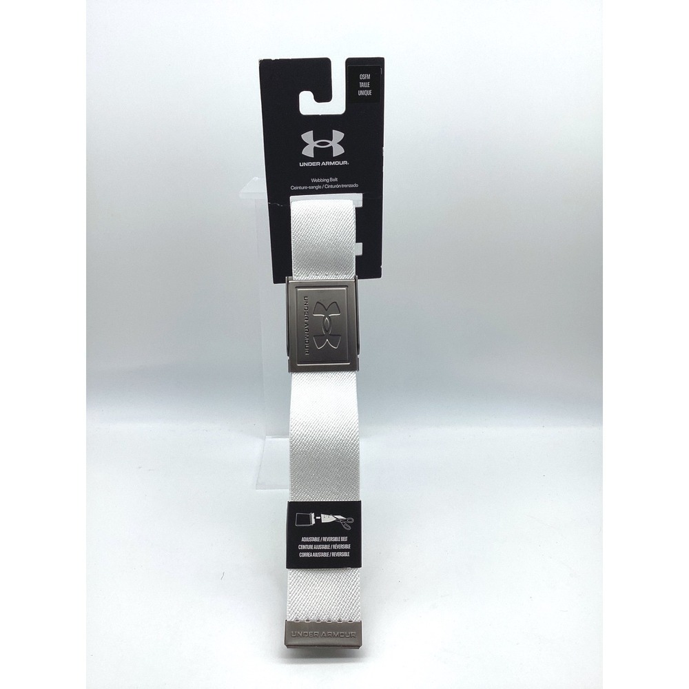 Under Armour White Belt with Silver Buckle